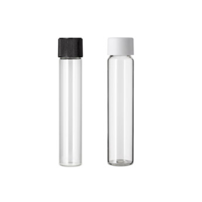 120mm Recyclable Glass Bottles Wide Mouth Glass Pre Packaging Roll Tubes With Cork / Aluminum Cap / Cr Cap