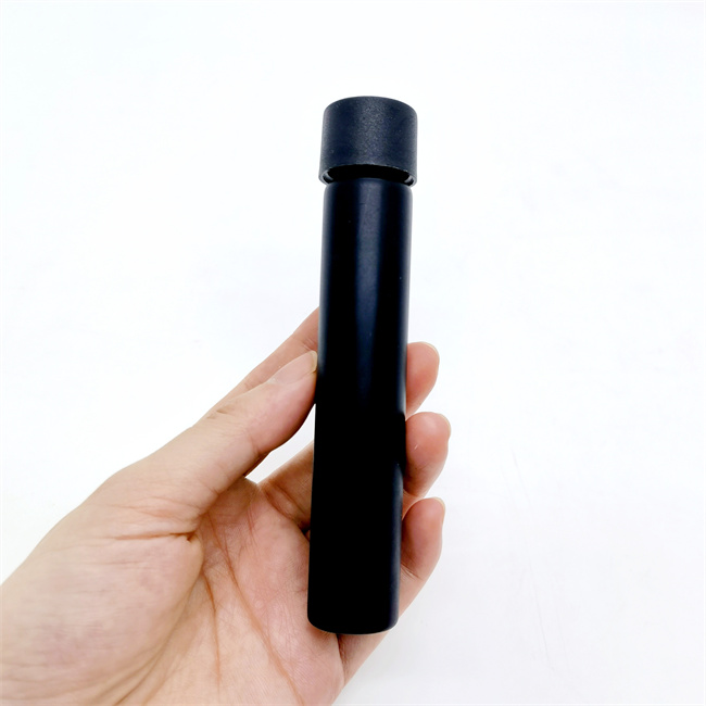 120mm Recyclable Glass Bottles Wide Mouth Glass Pre Packaging Roll Tubes With Cork / Aluminum Cap / Cr Cap