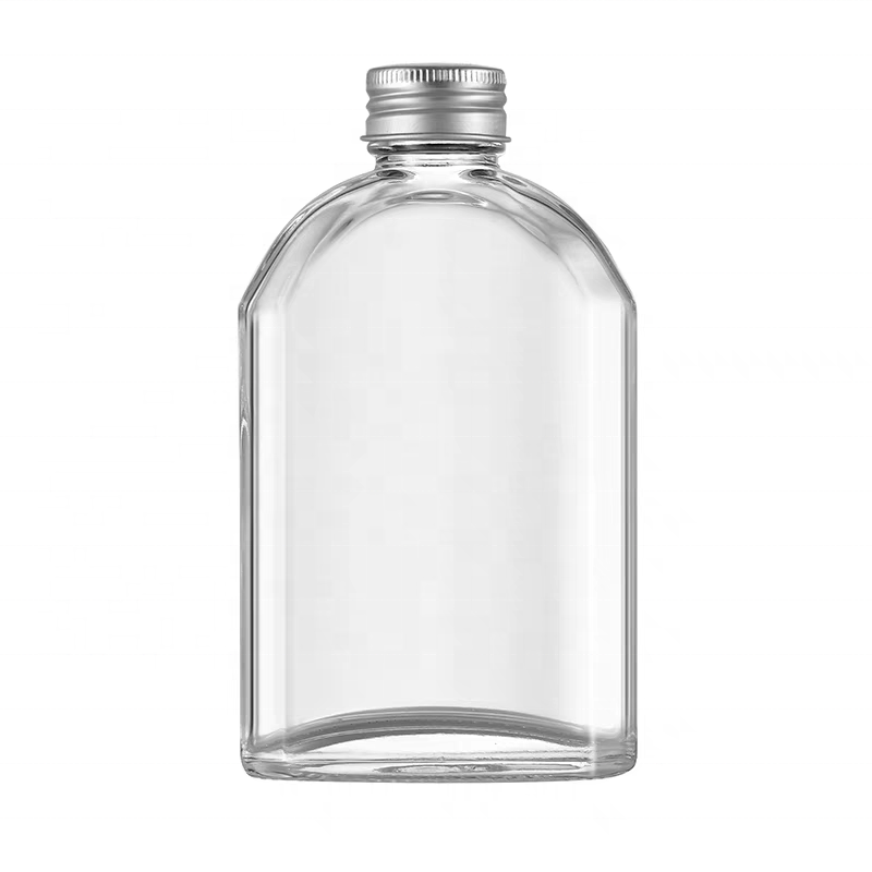SQUARE FLAT BOTTLES 100ml 200ml 250ml 350ml 500ml Glass Juice Bottles With Screw Lid