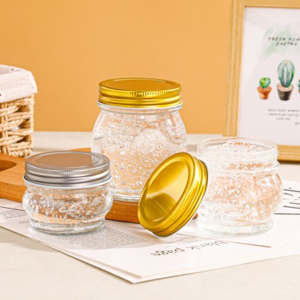 Wholesale Cheap Price 150 ml 200 ml clear Glass Cylindrical Pudding Jar Salsa Verrine Glass Jar With Cap