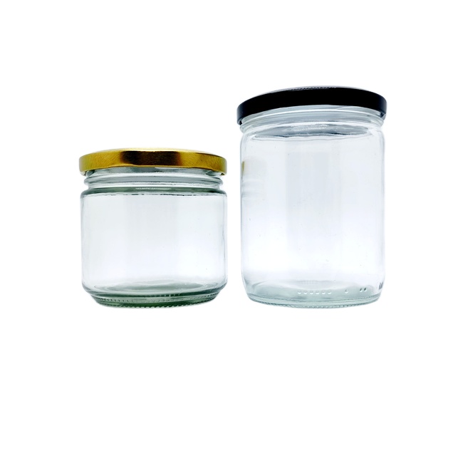 Wholesale 300ML 10OZ Clear Wide Mouth Sauce Canning Jam Candle Honey Spice Glass Salsa Jar Frascos De Vidrio Glass Jars