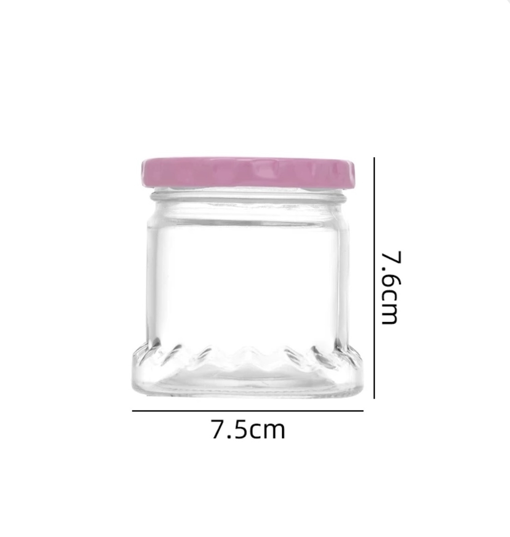 Hot Sale 315 Empty Caviar Bowl Shape Jar Hot Sauce Honey Jam Glass Jars Bird's Nest Split Bottle With Tinplate Lids lower  price