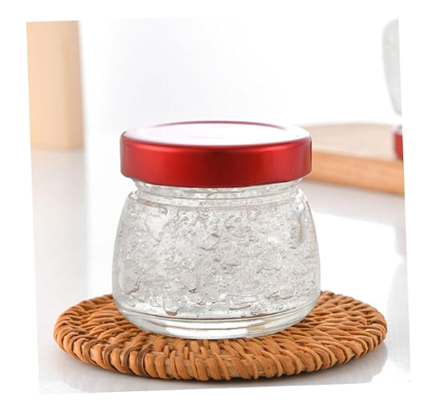 Clear Mini Round Bird Nest Glass Jar 50ml 75ml Caviar Sauce Recycled Bird Nest Glass Bottle Nest Packing Glass Bottle With Lid