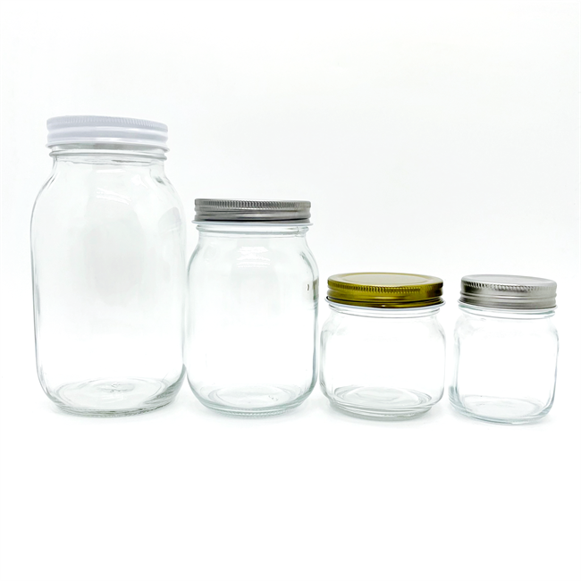Factory Price 4oz 8oz 10oz 12oz 16oz 32oz Wide Mouth Glass Mason Jar for Jam Canning Food Storage