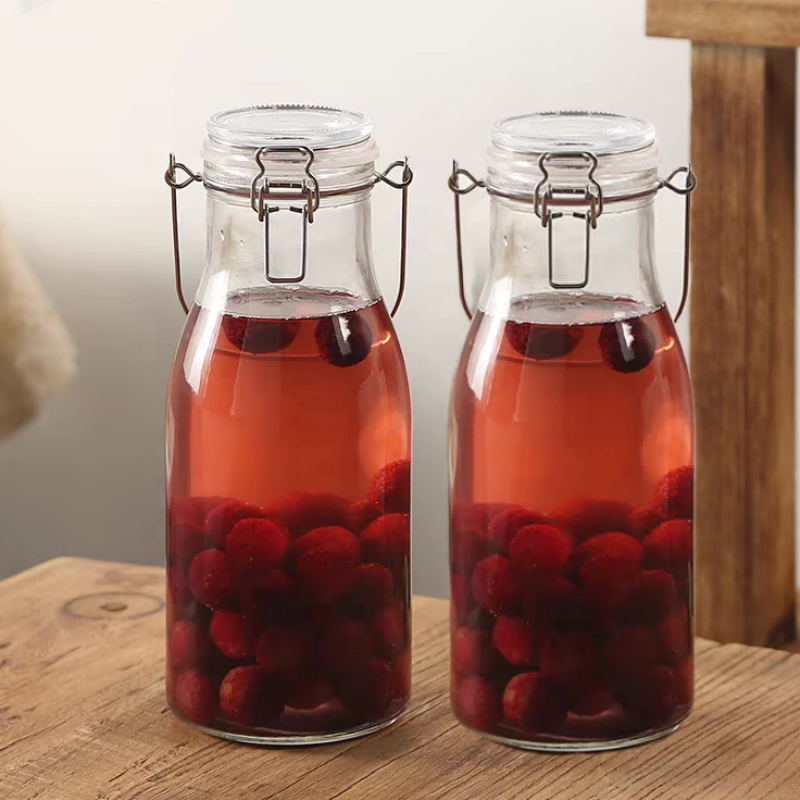 Wholesale Sealable Round Wine Bottles 500ml & 1000ml Easy Open Ends for Beverage Fruit Yogurt Screen Printing Water Diffuser Use