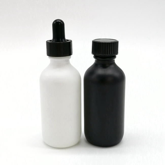 Wholesale Tempered Black Essential Oil Glass Dropper Bottle Empty 30ml Matte Black Glass Bottle With Dropper