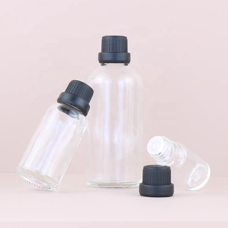 Amber Clear Matte Glass Dropper Bottle 10ml 15ml 20ml 30ml 50ml 100ml Essential Oil Bottle With Orifice Reducer Tamper Lid