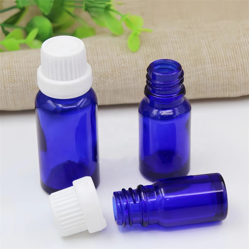 5ml 10ml 15ml 20ml 30ml 50ml 100ml Blue Glass Essential Oil Sample Bottles Vials With Orifice and Cap for Perfume Aromatherapy