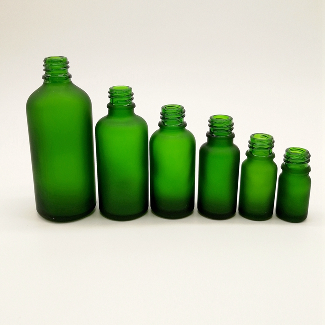 Luxury 30ml Custom Glass Dropper Bottle Matte Black White Pink Green Blue for Cosmetic Use With Colorful Dropper