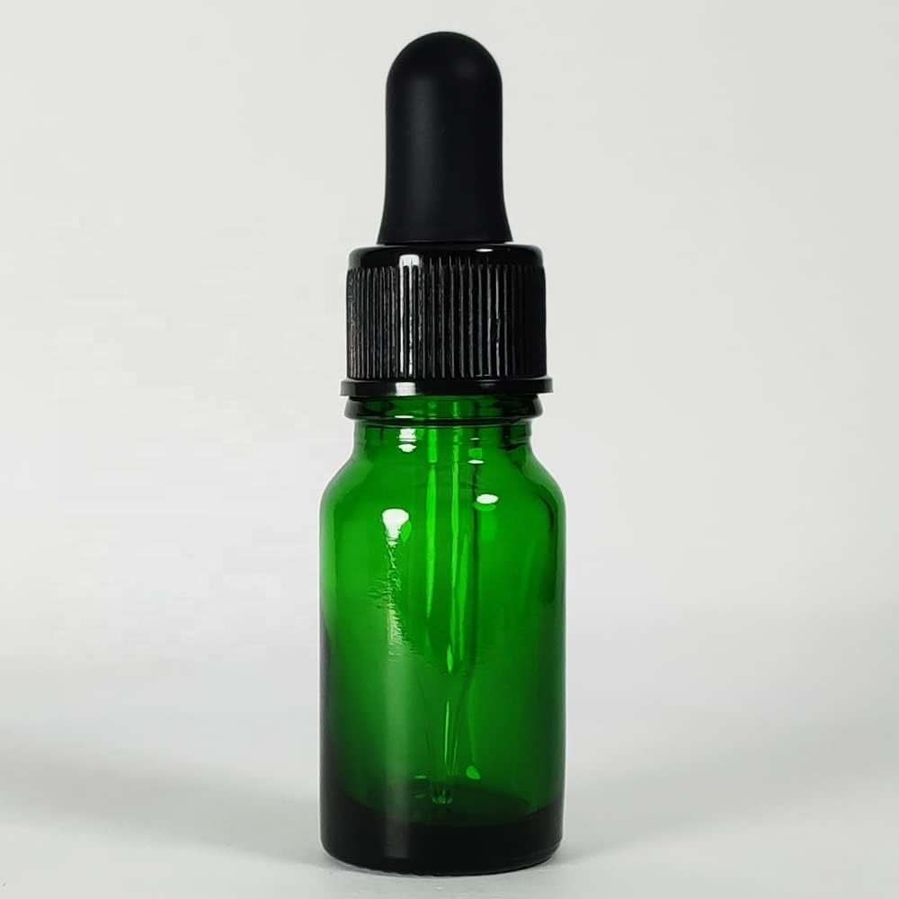 Clear Green Amber Blue 5ml-100ml Cosmetic Essential Oil Glass Bottles With Dropper for Serum Screen Printed Surface