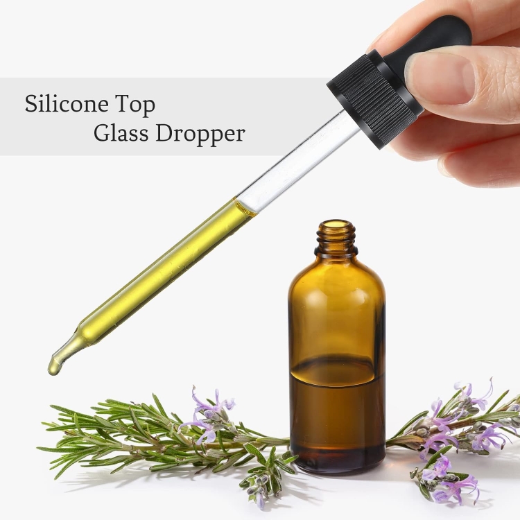 100ml Dark Amber Dropper Bottles With  Funnels 3.4oz Brown Glass Tincture Bottles With Eye Droppers for Essential Oils, Liquids