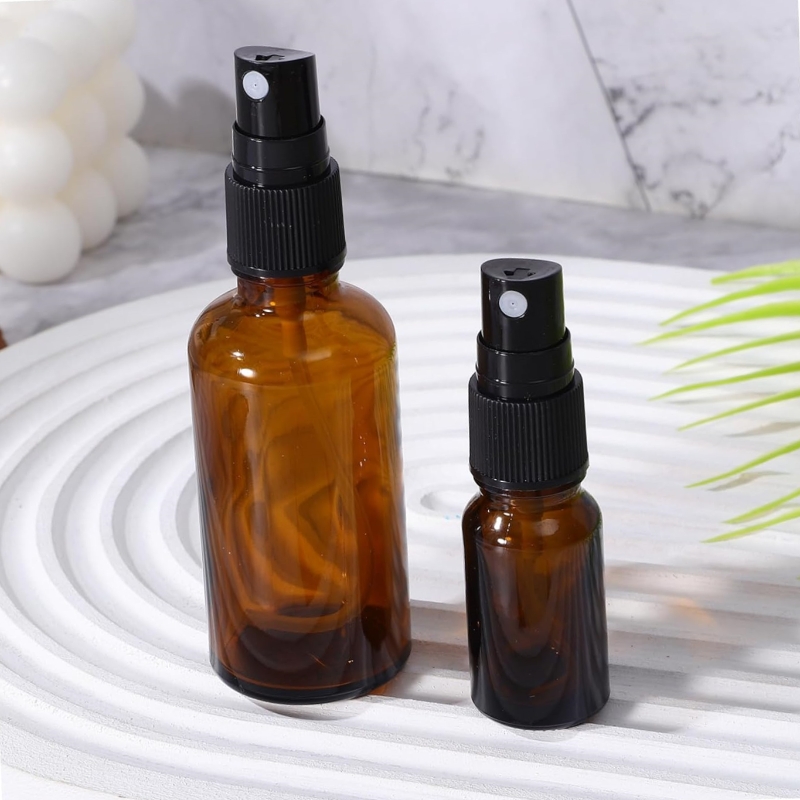 Amber Perfume Container 5ml 10ml 15ml 20ml 30 ml 50ml 100ml 200 ml Fine Mist Glass Spray Bottles for Essential Oil Perfume