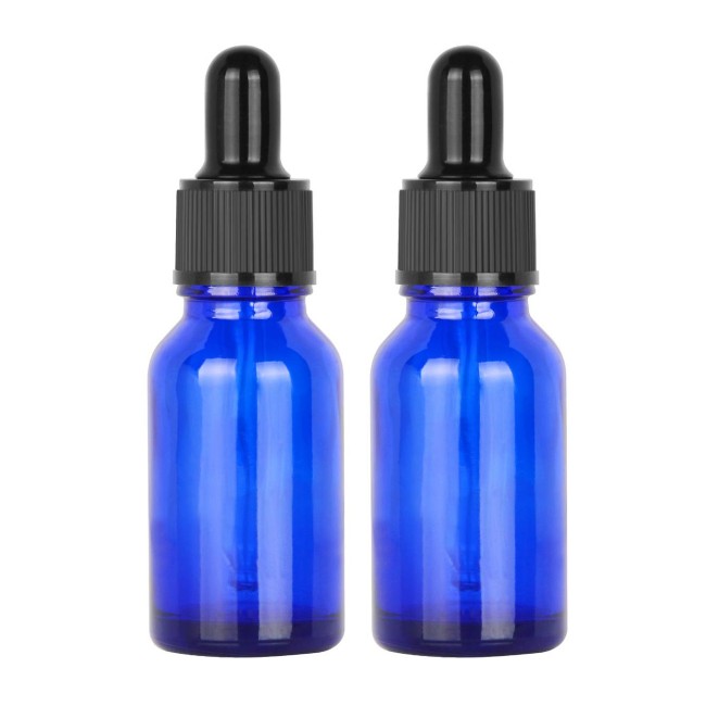 Empty Glass Essential Oil Bottle in Cobalt Blue 5ml 10ml 15ml 20ml 30ml 50ml 100ml for Cosmetic Packaging Serum for Wigs