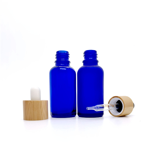 30ml Cobalt Blue Glass Dropper Bottle 30 ml 1 oz Leakproof Essential Oils Sample Liquid Perfume Container With Eye Dropper
