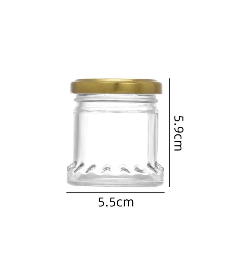 Hot Sale 315 Empty Caviar Bowl Shape Jar Hot Sauce Honey Jam Glass Jars Bird's Nest Split Bottle With Tinplate Lids lower  price