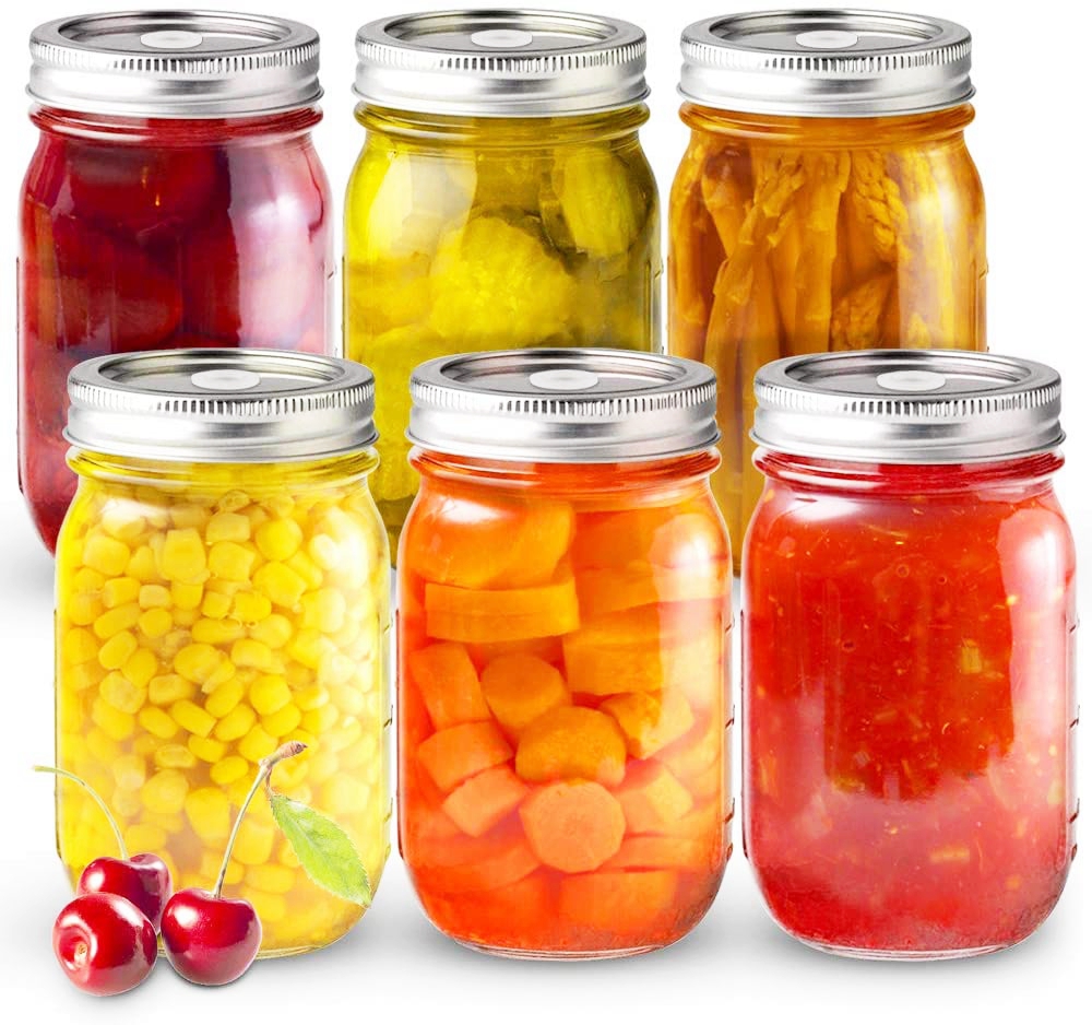 Factory Price 4oz 8oz 10oz 12oz 16oz 32oz Wide Mouth Glass Mason Jar for Jam Canning Food Storage