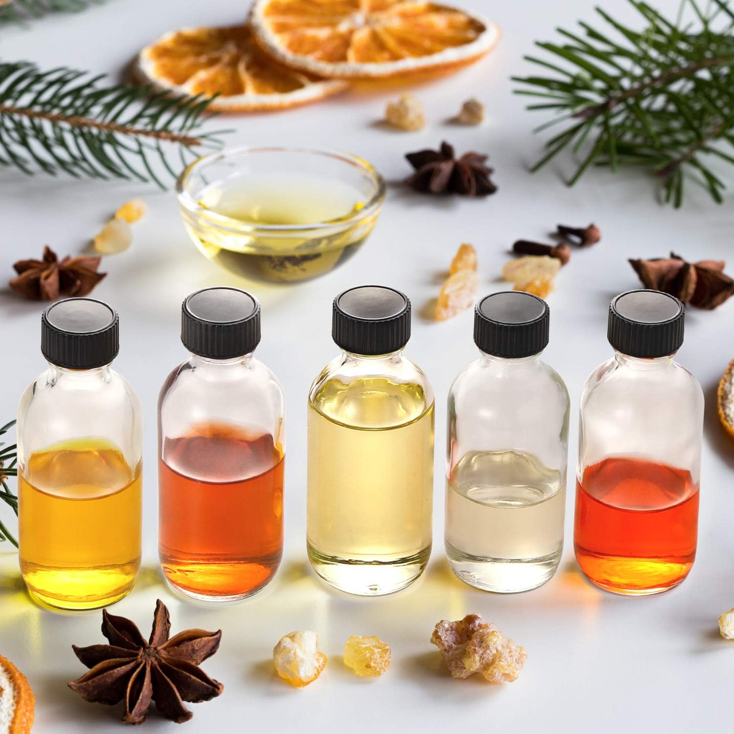 Small Glass Shots 2oz 60ml French Square Glass Juice Bottle With Plastic Screw Lid for Cold Pressed Juice Flavor Testing