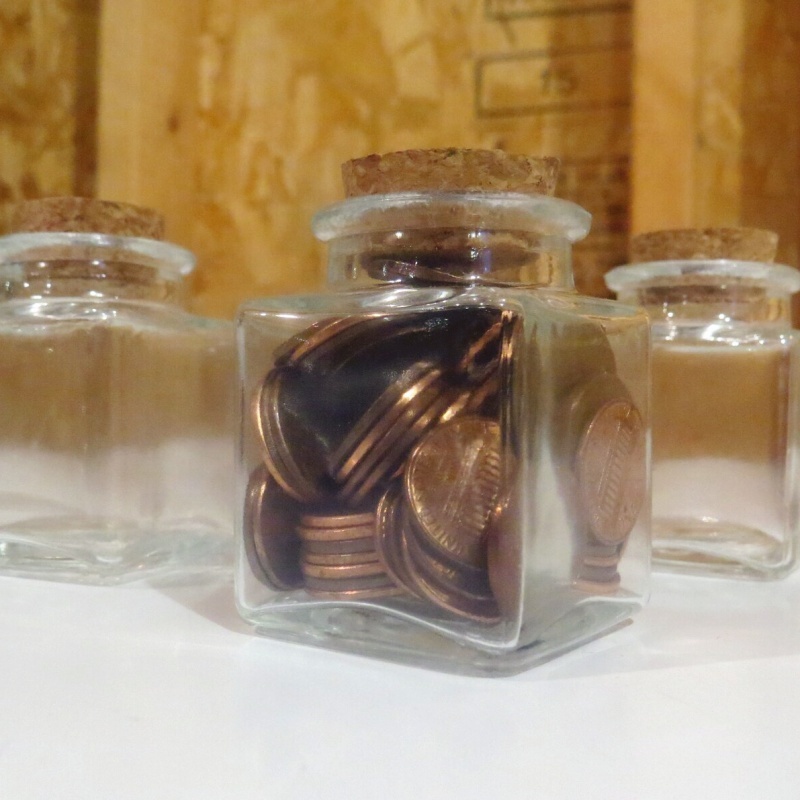 Glass Square Seasonings Storage Jar With Cork Lids 40 Ml 50 Ml 100 Ml