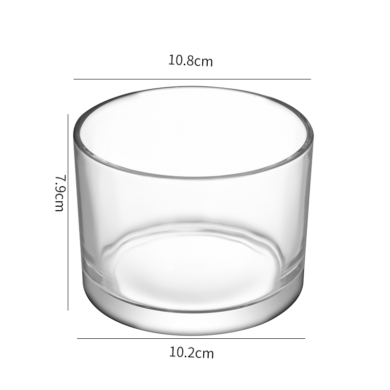 Wholesale Transparent Empty Wide Mouth Glass Wax Candle Jar for Candle Making