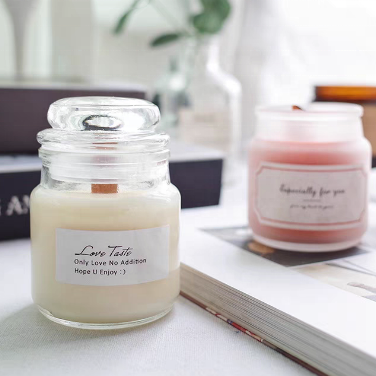 Luxury Frosted Wholesale White 8oz 10oz 16oz Custom Logo Colorful Wide Mouth Glass Candle Jar for Candle Making
