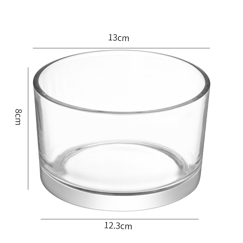 Wholesale Empty Cheap Round 4oz 12oz 16oz 24oz Clear Glass Candle Jars Vessels Containers for Candle Making