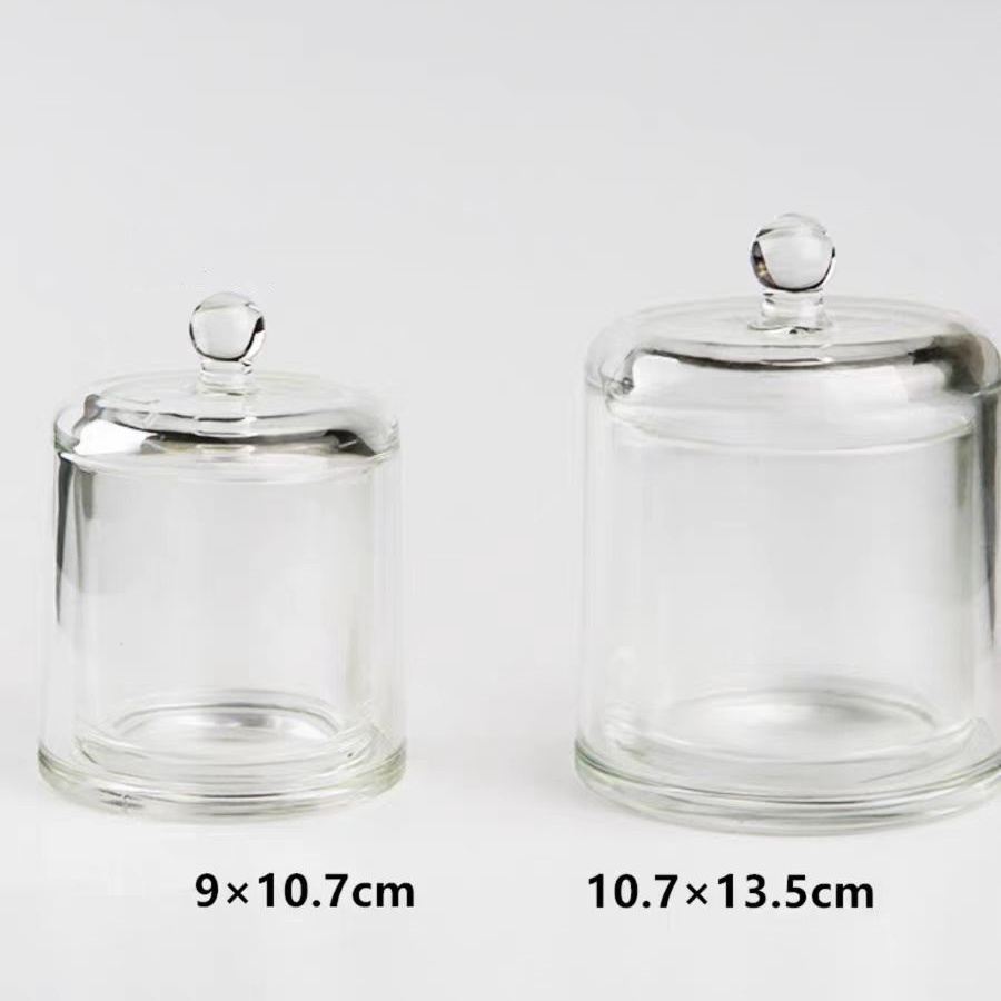 Luxury Recyclable Glass Crystal Candle Jar With Lid Creative Candle Holder Butterfly Empty Candle Glass Jar With Glass Lid