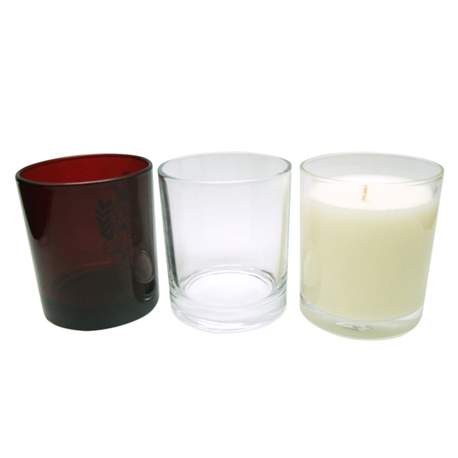 Factory Direct Stock Wholesale 1oz 4oz 6oz 8oz 10oz 15oz Glossy Candle Container Empty Small Mini Clear Candle Jars Glass