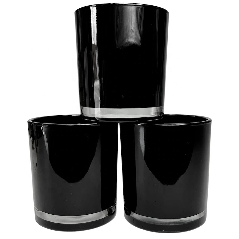 Wholesale Empty 200ml 220ml 300ml Clear Glass Candle Holder Soy Wax Glass Candle Jar With Lid
