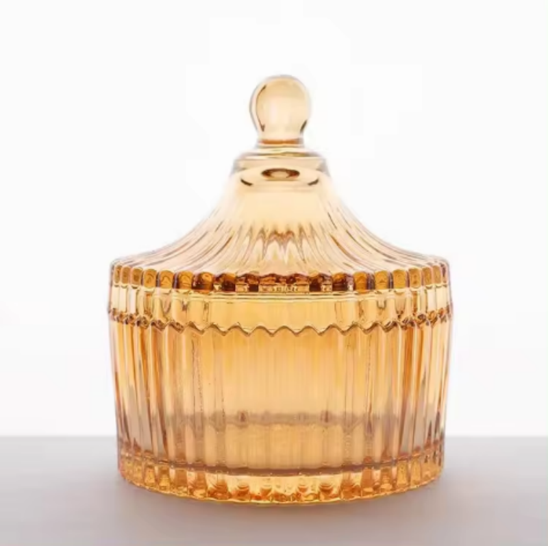 Low Price New Design Snacks Nut Storage European Style Luxury Wedding Candy Jar Glass