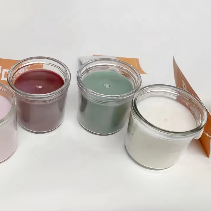 High Quality I-K-E-A Style Candle Jars Heat Resistant Glass Bottles Easy Open End Screen Printed Design for Home Decor Gift