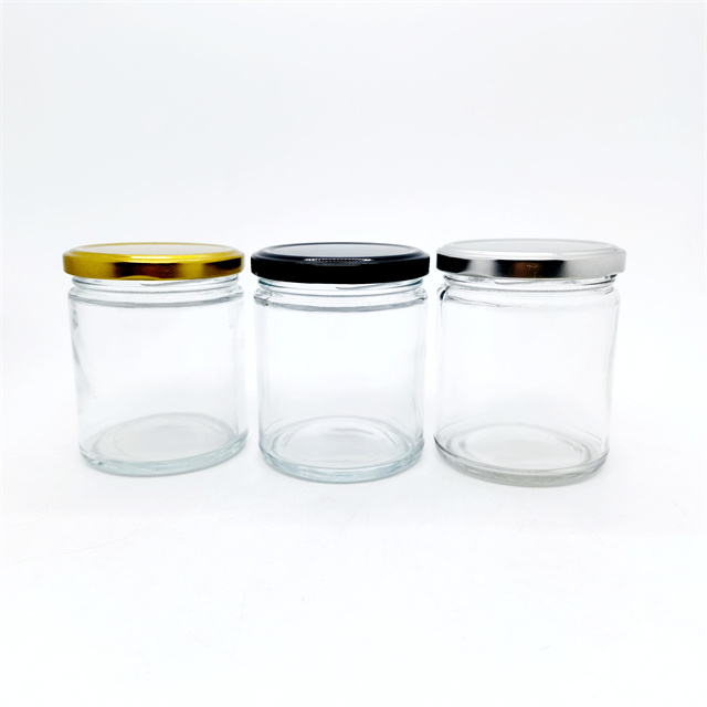 Hot Selling 8oz Straight Sided Amber Glass Cosmetic Jars for Body Butter Creams Stash Jars