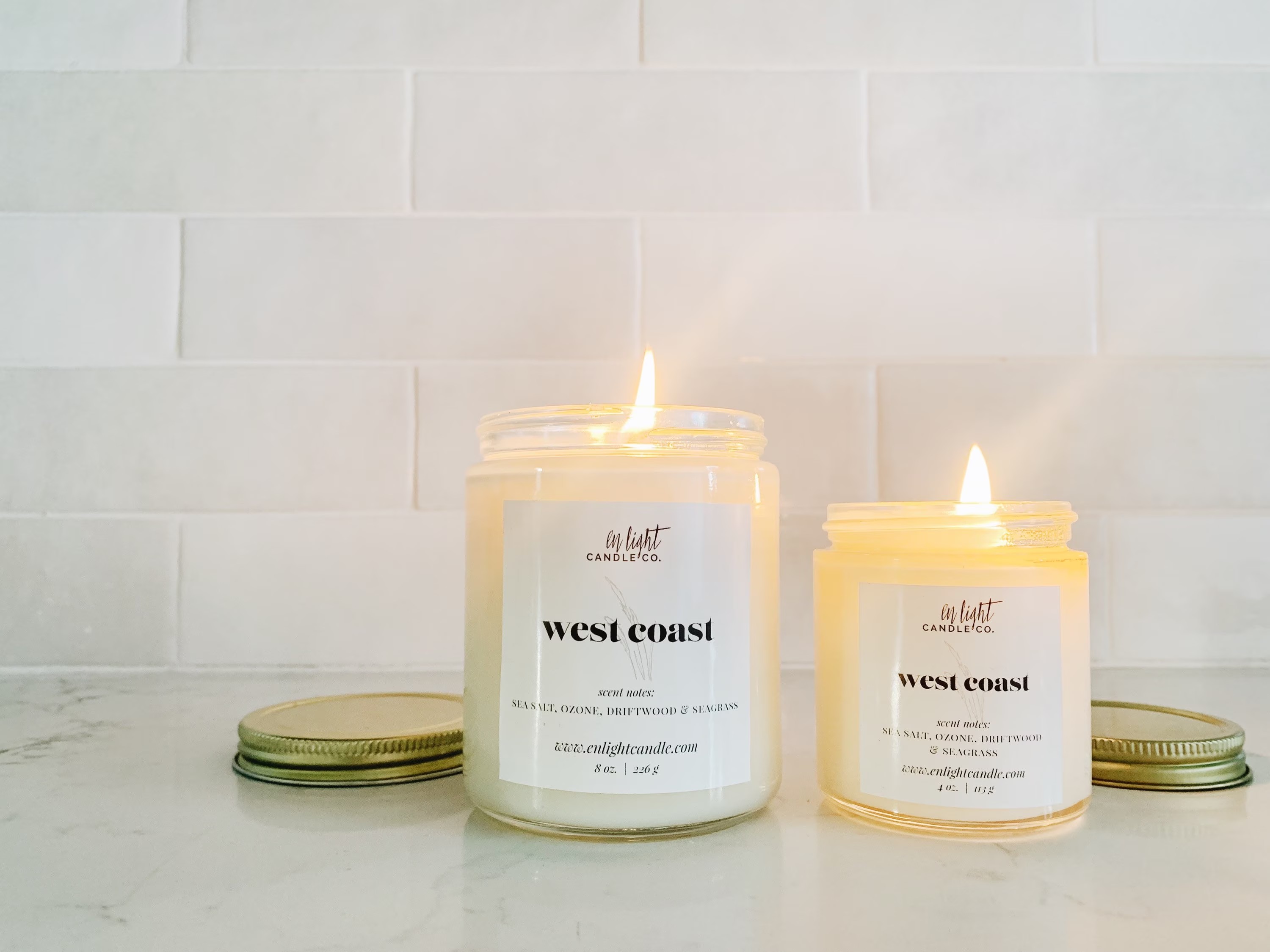 Clear Amber Blue 4oz 8oz 16oz 100ml 250ml 500ml Empty Body Cream Straight Sided Glass Candle Jars With Metal Lids