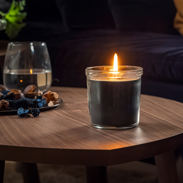 Wholesale Luxury Transparent Glass Scented Candle Jar Easy Open End Candlestick for Household Use Screen Printed Surface