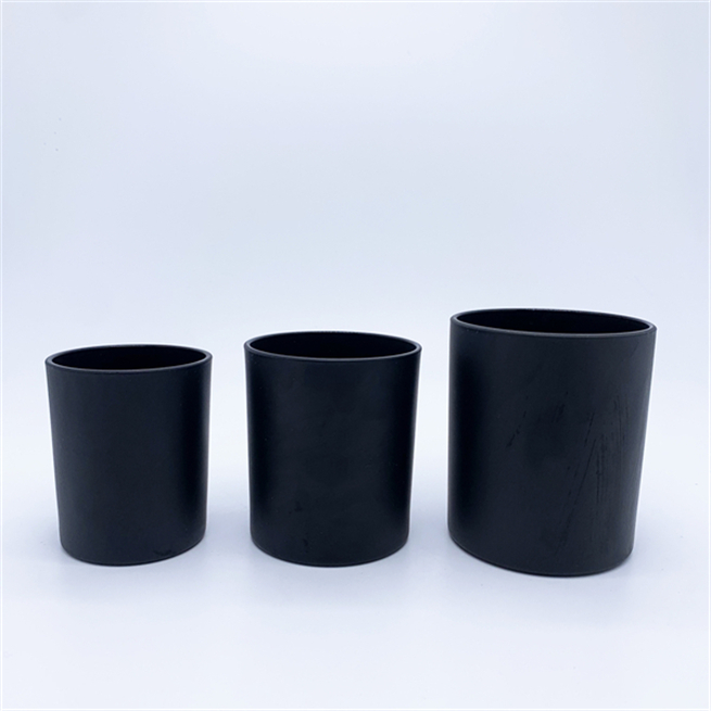 Matte Black Luxury Candle Jars Wedding Favors Electroplated Shining Glass Candle Jars