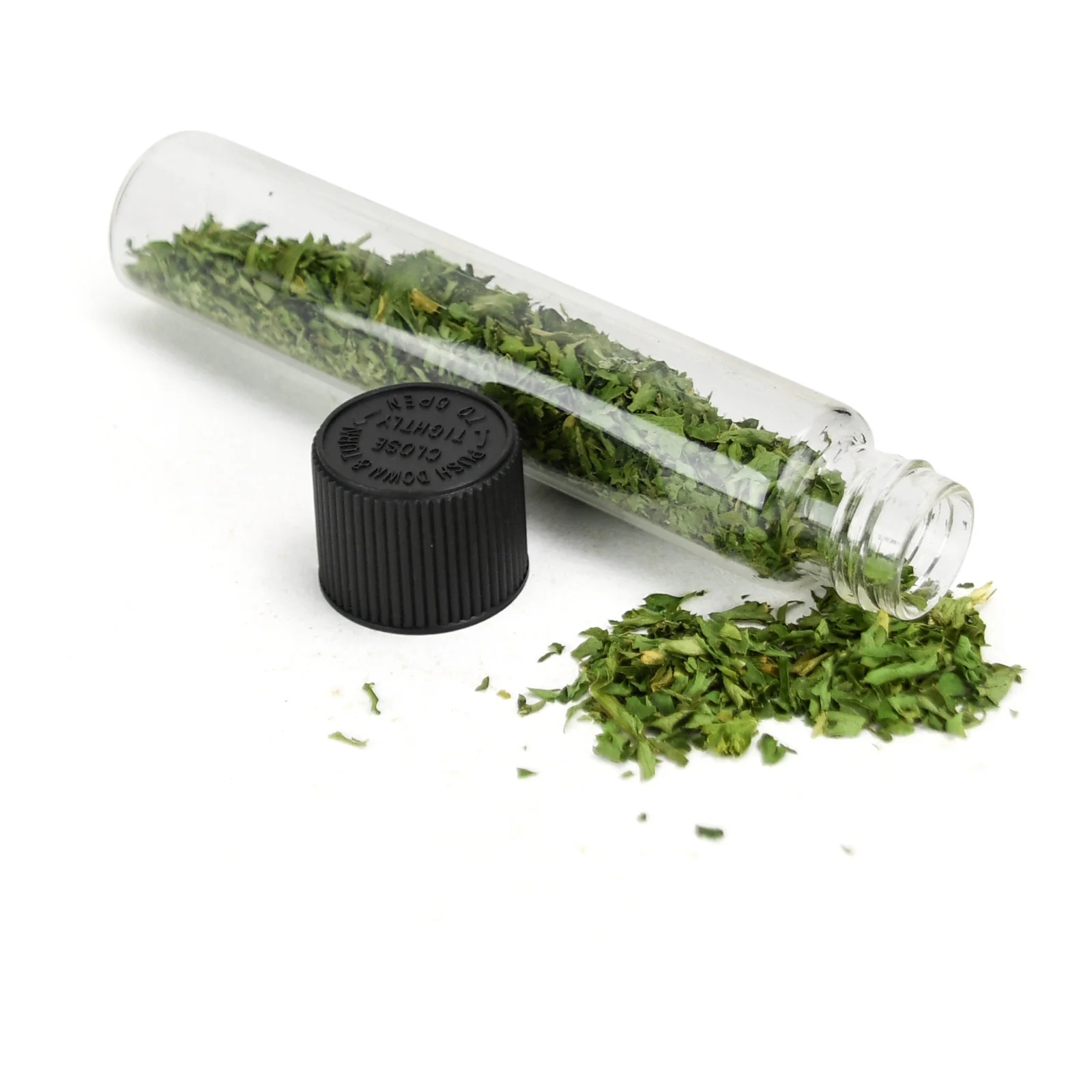 90mm 116mm 120mm Custom Child Proof Packaging Glass Tube P-re Vial Child Resistant Roll Glass Tube With Screw Cap