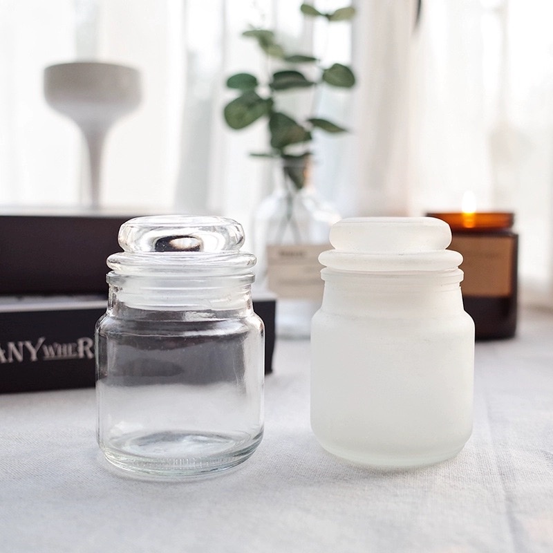 Wholesale Eco-friendly Transparent Tea Coffee Food Storage Airtight Glass Canister Set With Lid for Kitchen