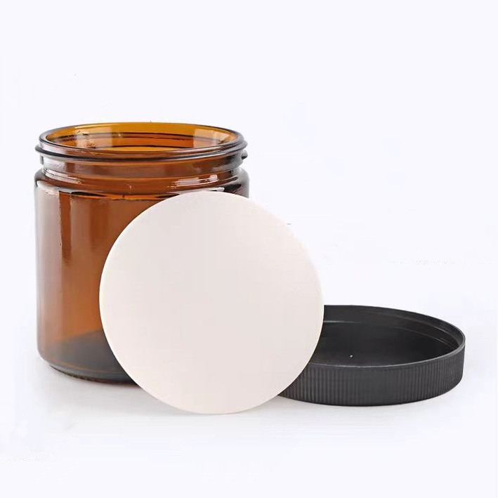 250g 4oz 8oz 16oz Amber Empty Clear Luxury Empty Straight Sided Recyclable Glass Candle Jar With Aluminum Metal Lids