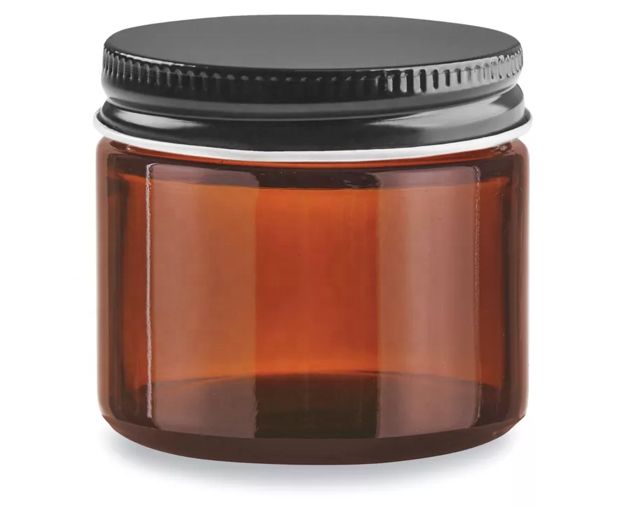 4oz 6oz Brown Clear Frosted Round Candle Jar Empty Amber Glass Jars for Candle With Aluminium Screw Lids