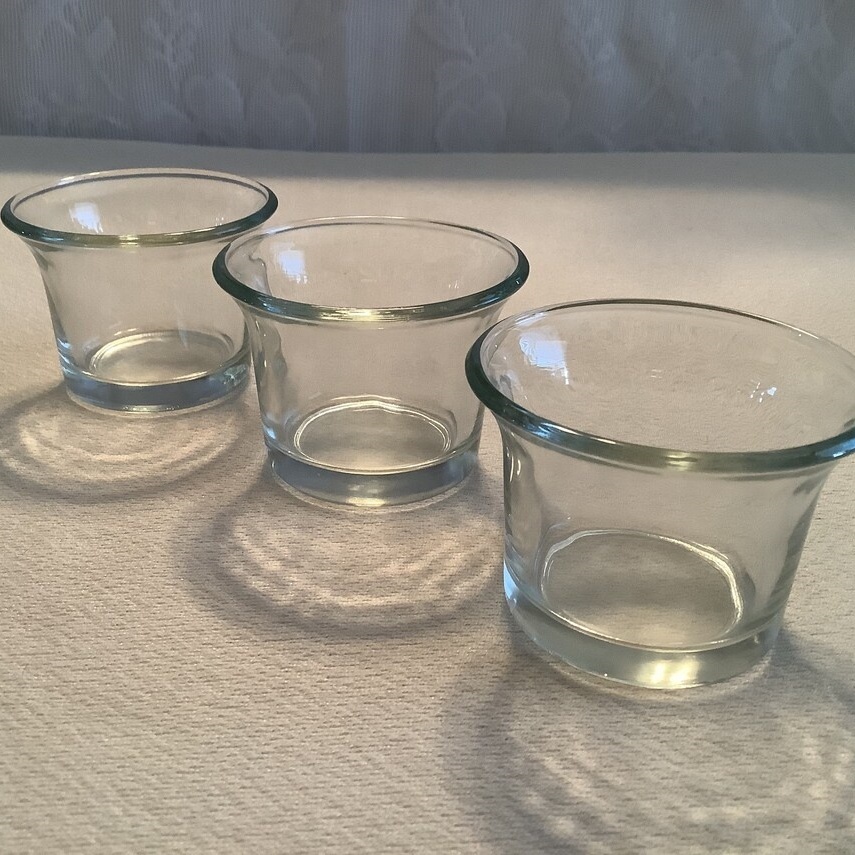 Luxury Factory Glass Votive Candle Holder Cylinder Cover With Offset Printing for Home Use or Decorative Condominums Container