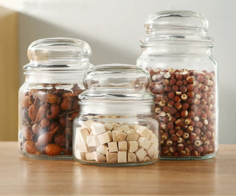 Made in China High Borosilicate High Quality Storage Glass Spice Jar With Lid