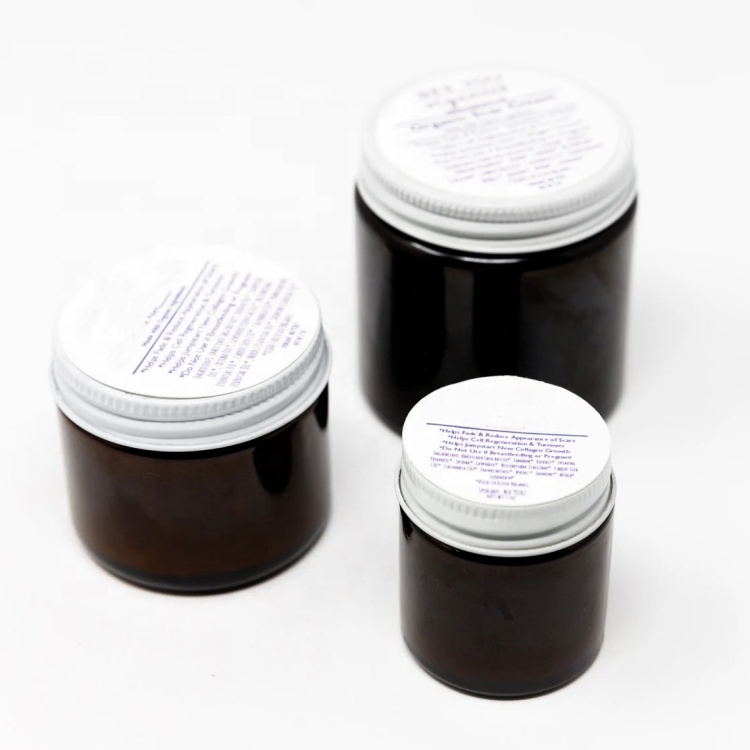 Hot Sales 4oz 8oz 16oz Amber Clear Luxury Empty Straight Sided Glass Candle Jar With Aluminum Metal Lids.For Food Jam