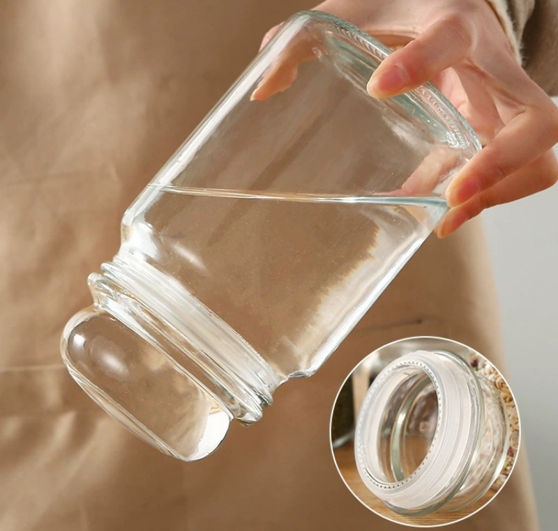 Hot Sale Wholesale 4oz 8oz 16oz Clear Wide Mouth Glass Mason Jar Canning Food Storage Jar With Metal Lid