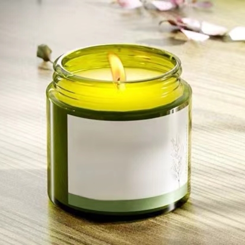 Luxury Wholesale 50ml 100ml 200ml Green Creative Modern Fancy Candle Holders Lanterns and Candle Jars