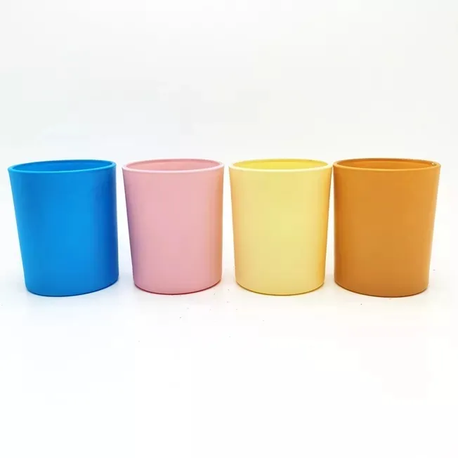Wholesale Custom Luxury Decor Candle Holder Unique Color Empty 8oz 10oz Candle Jars With Lids