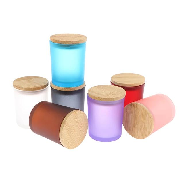 Ultra-low Shipping Cost Candle Jars With Lid and Box Packaging Glass Empty Custom Candle Jar Frosted Jars Luxury for Candle Make