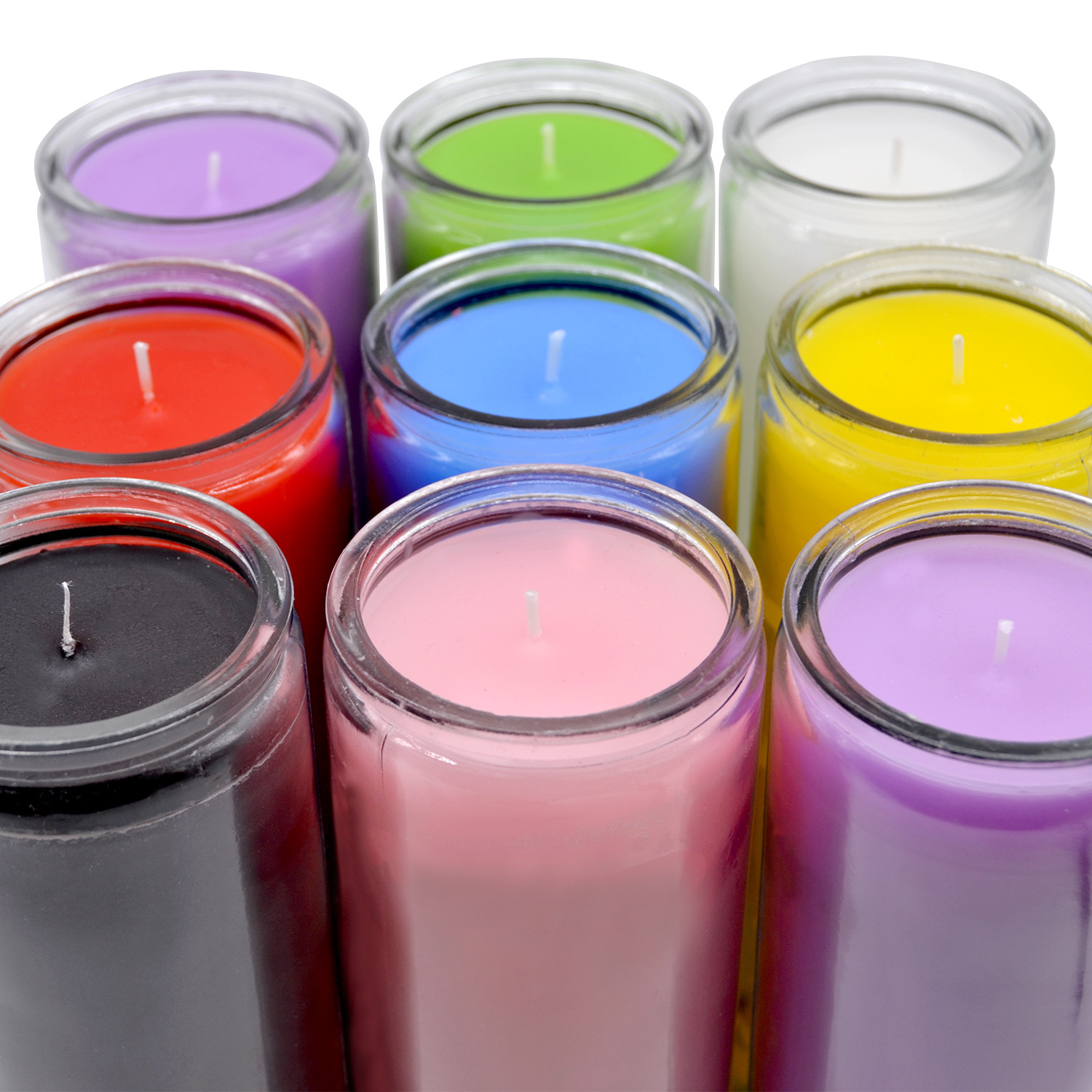 Wholesale Recyclable 7 Days Religious Candle 7 Day Glass Candles Wholesale 8 Inches 7 Day Glass JarS Religious for Candle