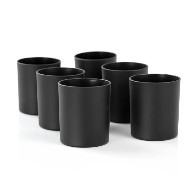 Wholesale Luxury Shiny 7oz Frosted Glass Candle Jar 8oz 10oz 14oz for Luxury Candles With Bamboo Wooden Metal Lid