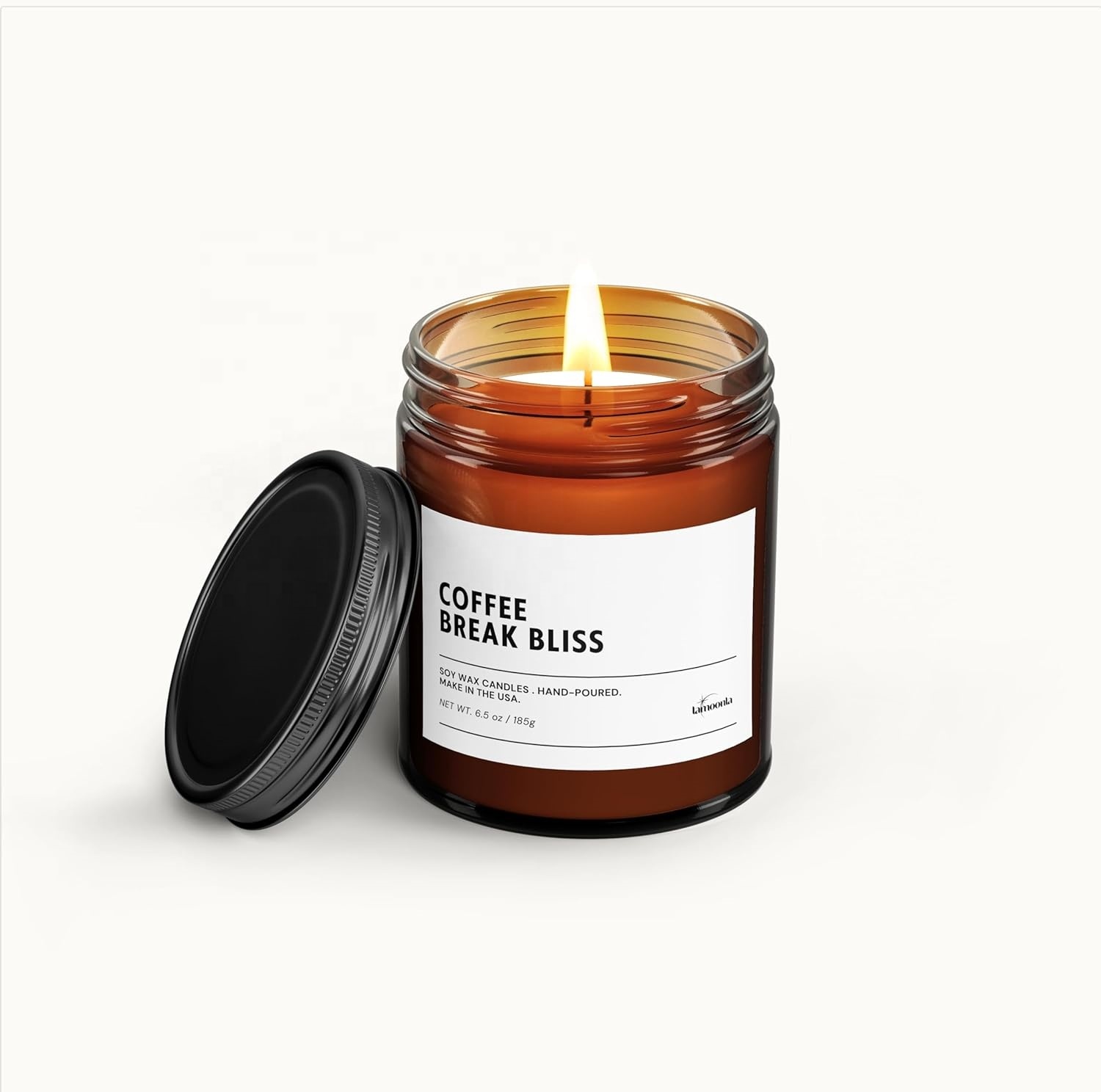 Supplier 4oz 8oz 120ml 250ml Amber Luxury Empty Straight Sided Glass Candle Jar for Candle Packaging With Lids
