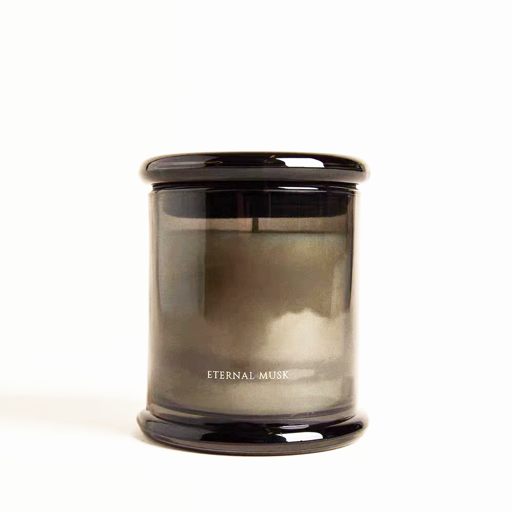 Luxury Recyclable 50ml 120ml 180ml 290ml Container Custom Empty Frosted Glass Candle Jars With Lid and Box Packaging