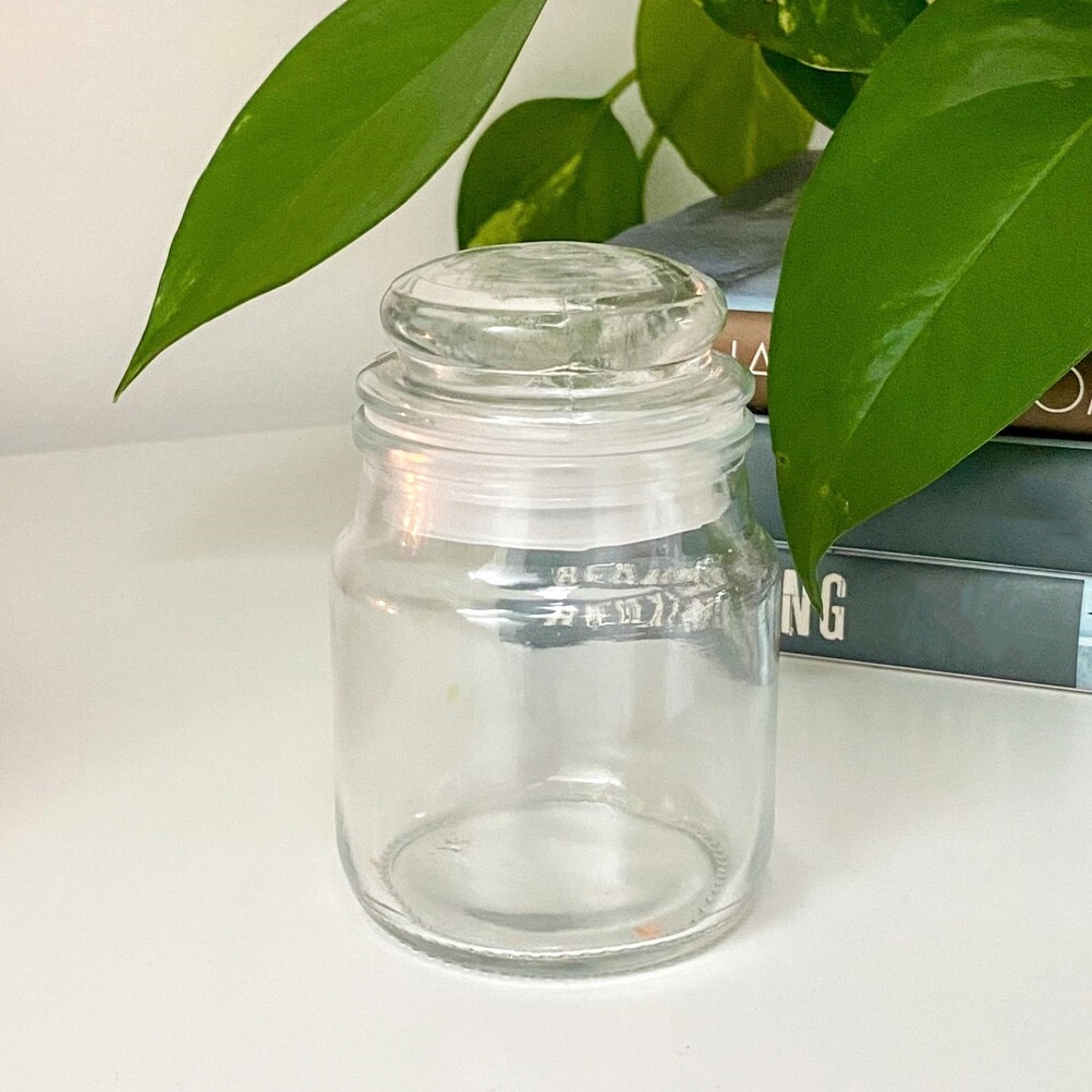 Mini Clear Glass Candle Jars & Lids 4oz(120ml) Small Size for DIY Candle Making Supplies